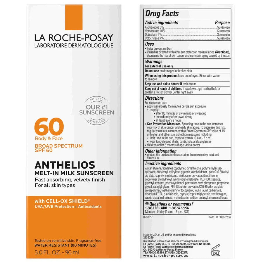 La Roche-Posay Anthelios Clear Skin Sunscreen SPF 60 Dry Touch 3.0fl.oz./90ml