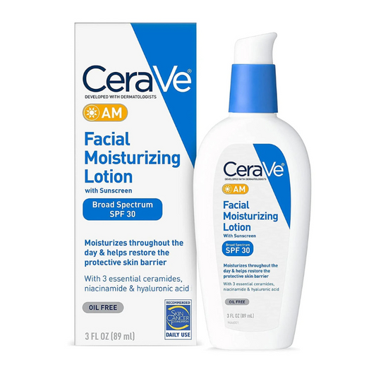 CeraVe Face Moisturizer with Sunscreen, AM Facial Moisturizing Lotion - SPF 30, 89mL