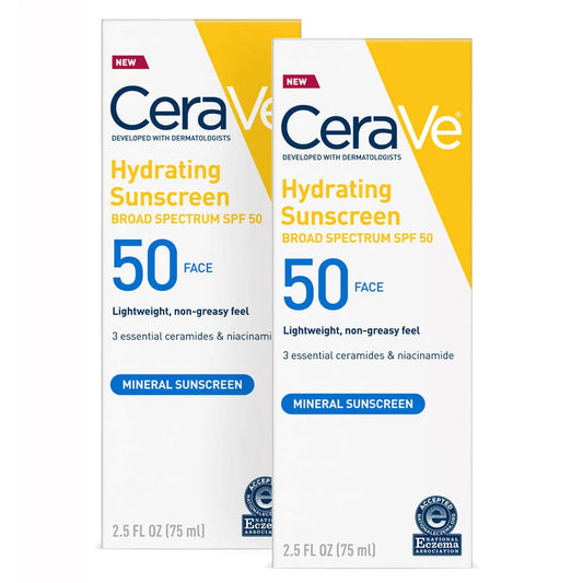 Cerave Hydrating Mineral Sunscreen Broad Spectrum SPF 50 Face 75ml